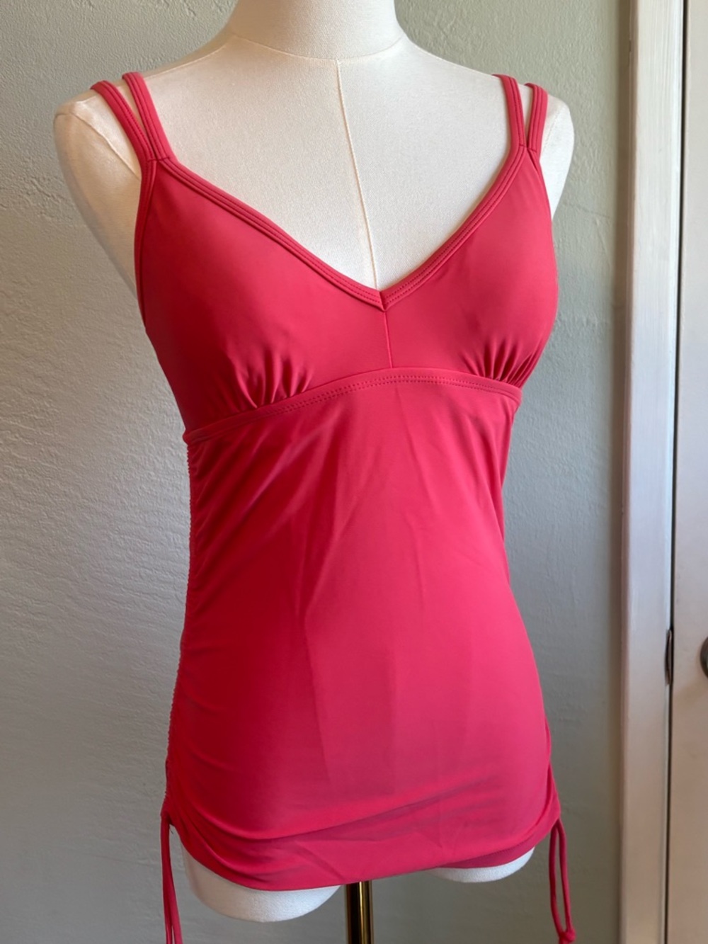 Bundle 2 for $30! Athleta Coral Pink Double-Strap V-Neck Swim Tankini Top